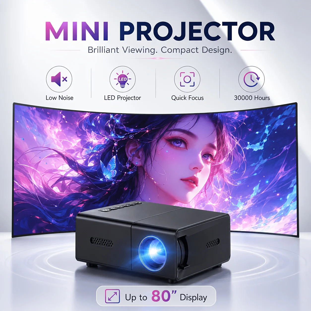 Mini portable projector, compa - Android Tablet Gaming Accessories review and price