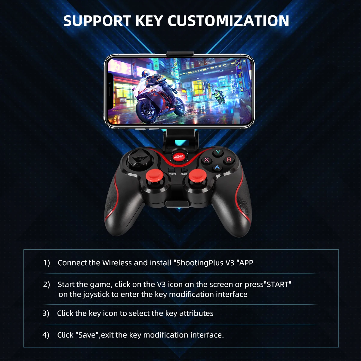 GAMINJA Wireless Bluetooth Gam - Android Tablet Gaming Accessories review and price