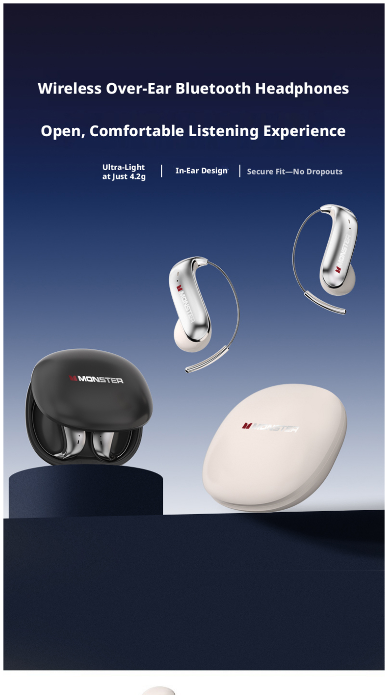 MONSTER C01 Open Ear Hook Wire - Wired Earphone Lightning review and price