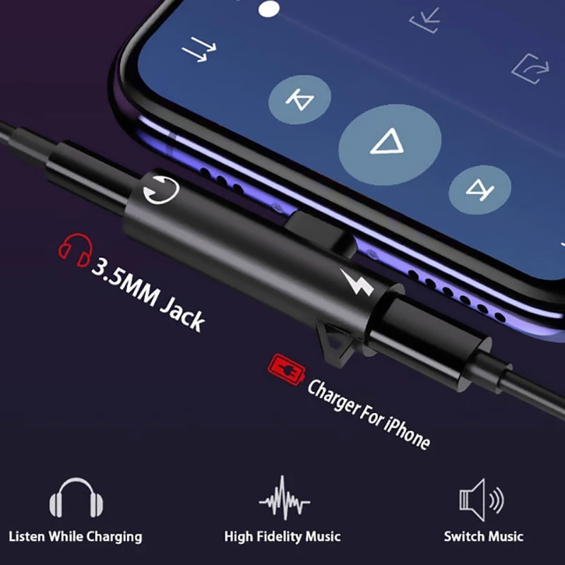 2 In1 Adapter Splitter For iPh - Wired Earphone Lightning review and price