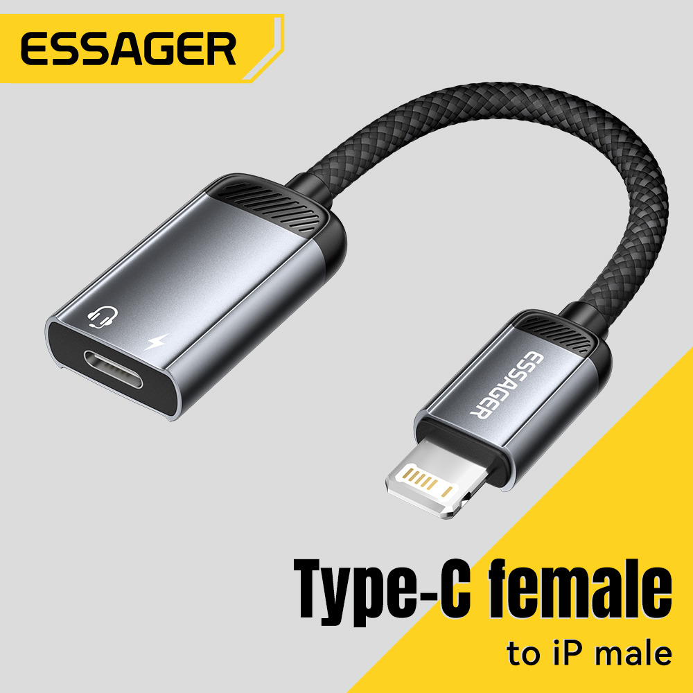 Essager Type-C Audio Adapter C - Wired Earphone Lightning review and price
