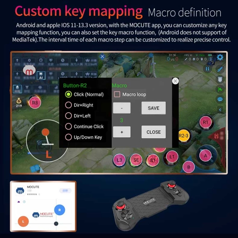 Gamepad For iPhone Android Cel - Android Tablet Gaming Accessories review and price