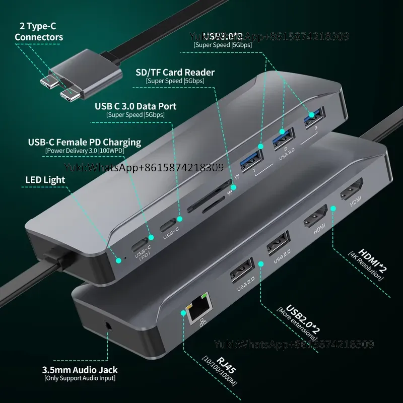 Hot Selling Dual Display Scree - Usb Hub Type C review and price