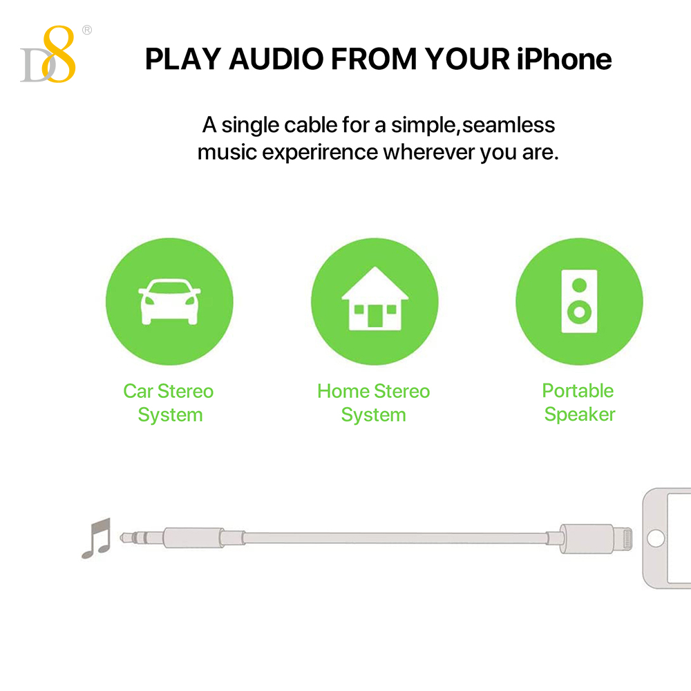 D8  Lightning  to 3.5mm Audio  - Wired Earphone Lightning review and price