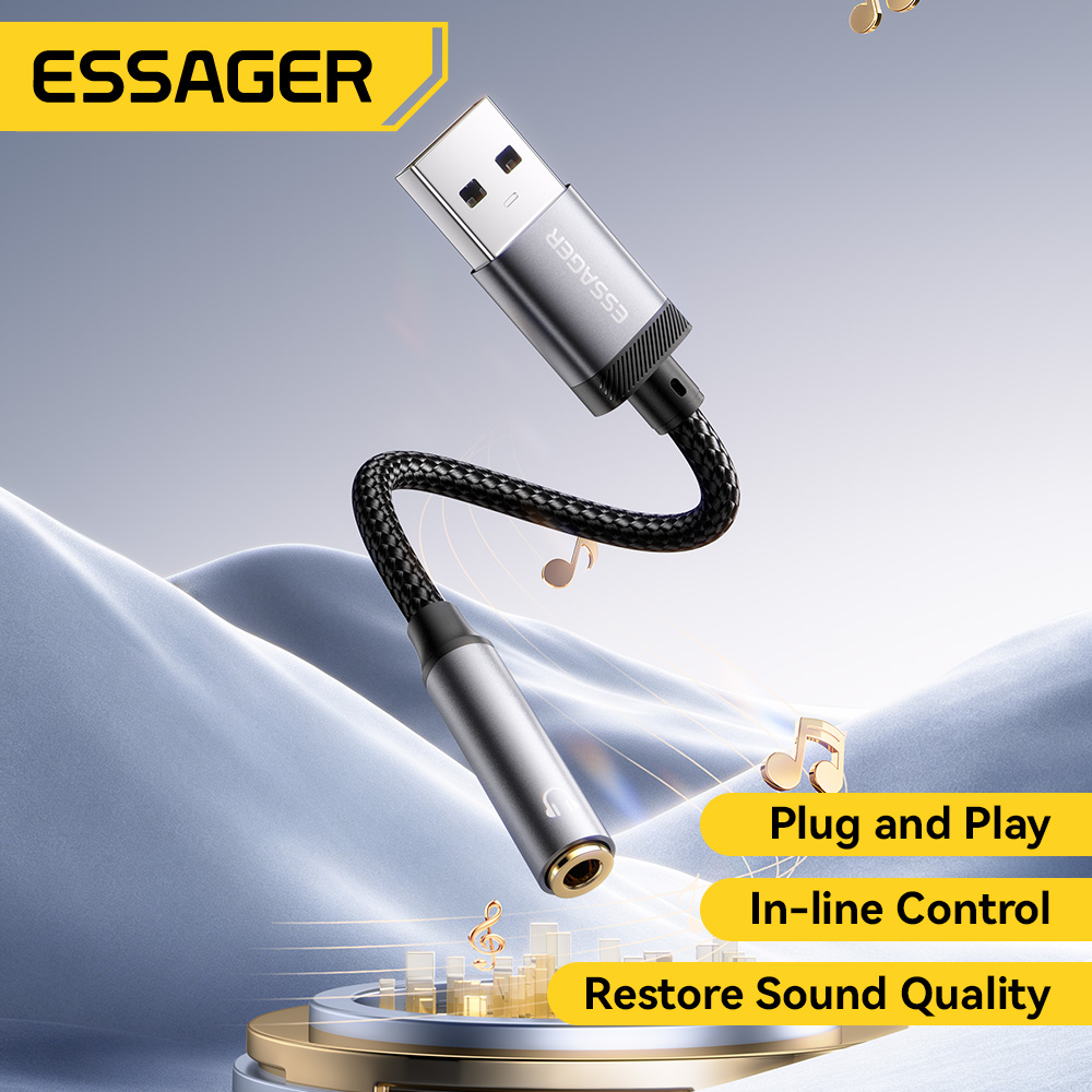 Essager USB To 3.5mm Audio Cab - Wired Earphone Lightning review and price