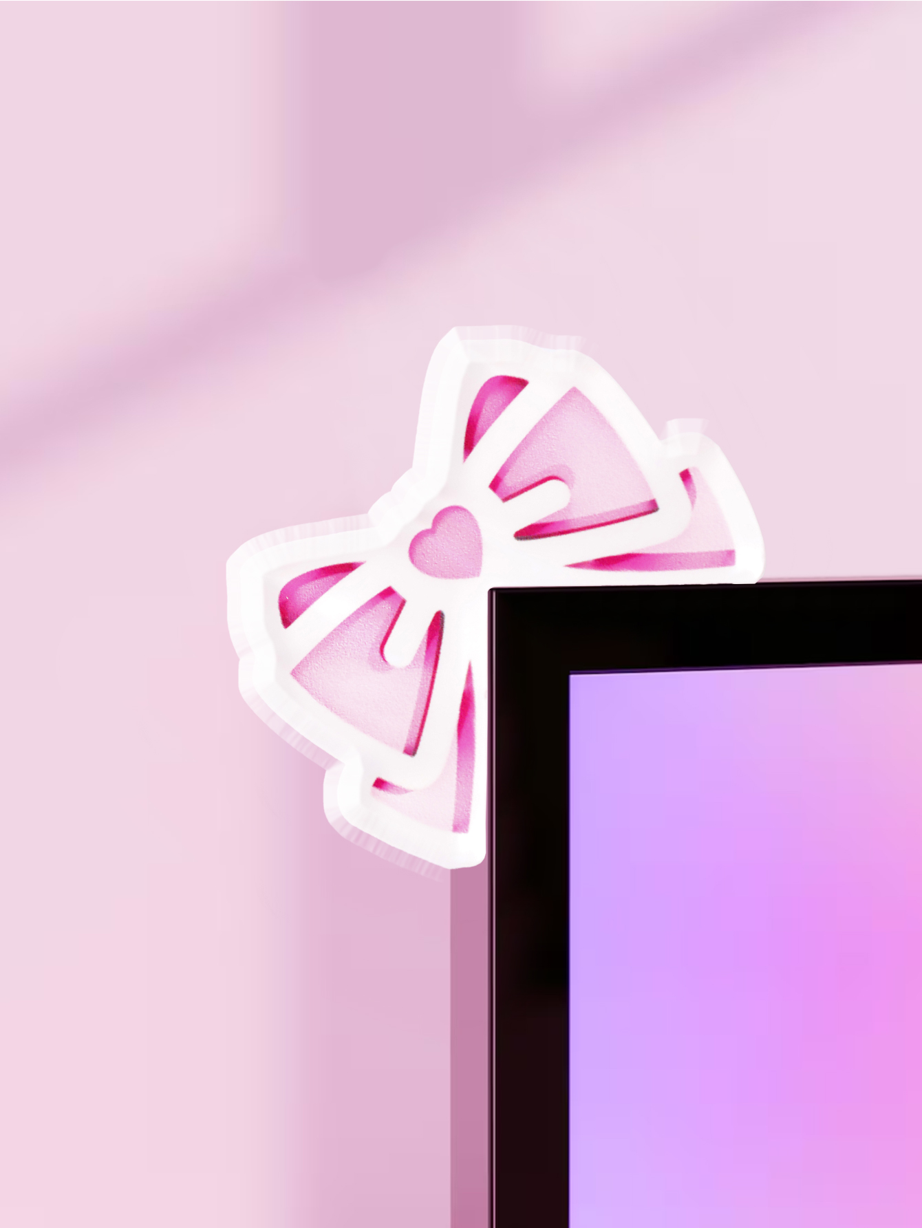 Kawaii Bow Monitor Decor Pink  - Tablet Lap Desk review and price